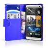 Leather Wallet/Case for HTC One Blue (OEM)